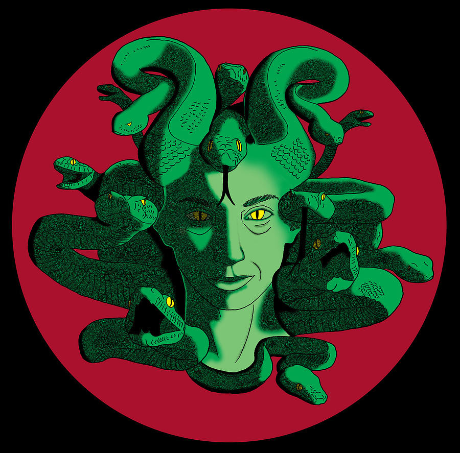 Medusa Digital Art by David DAmbrosio