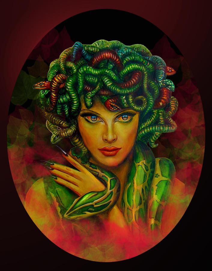Medusa - Greek Mythology by Richa Malik Digital Art by Richa Malik