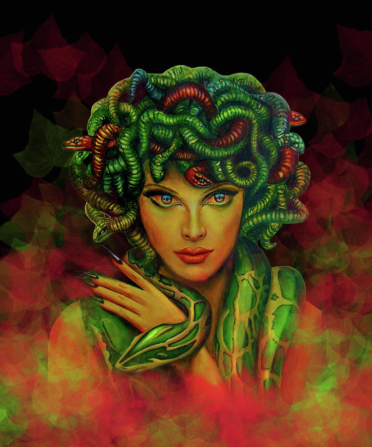 Medusa - Greek Mythology Painting by Richa Malik