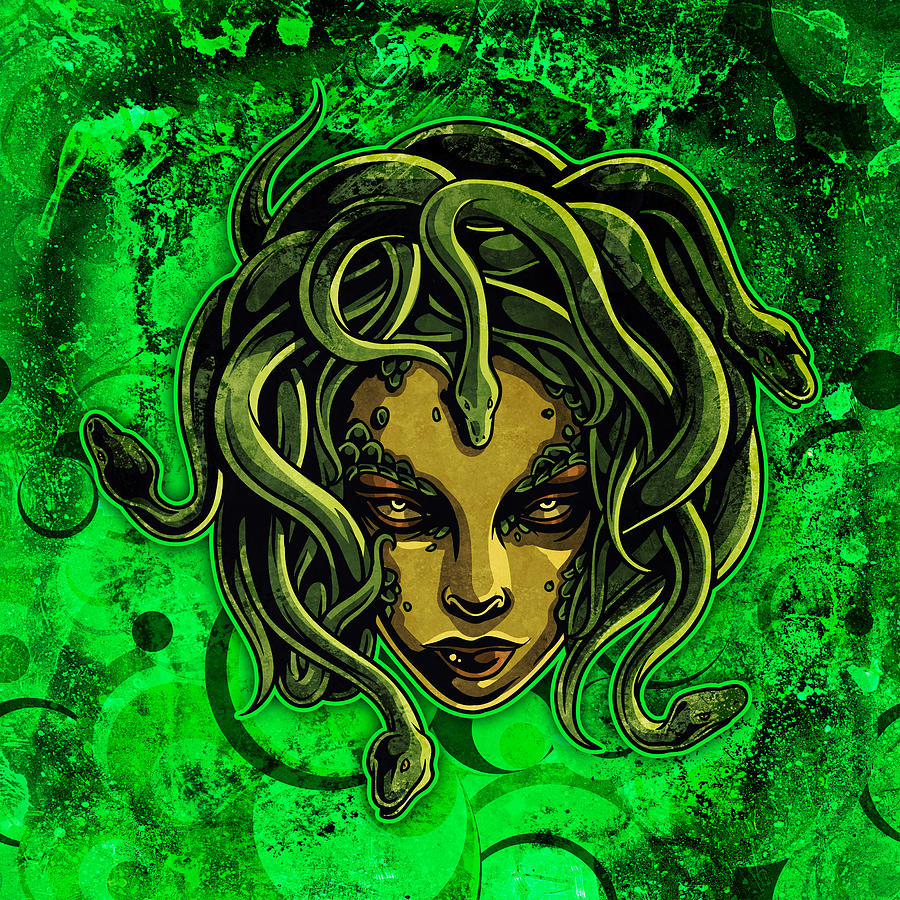 Medusa Digital Art by Michelle Murphy