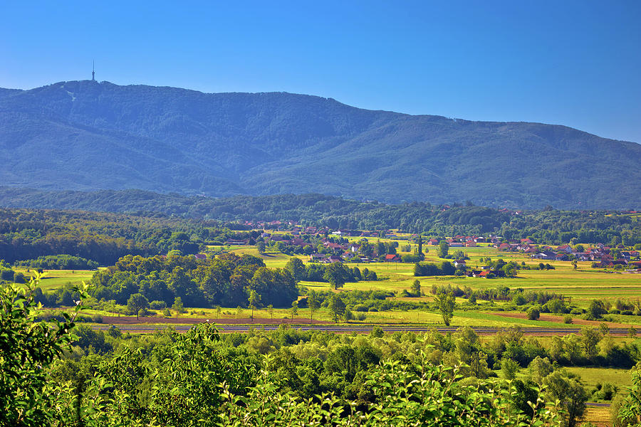 Medvednica mountain vew from Zagorje  Photograph by Brch Photography
