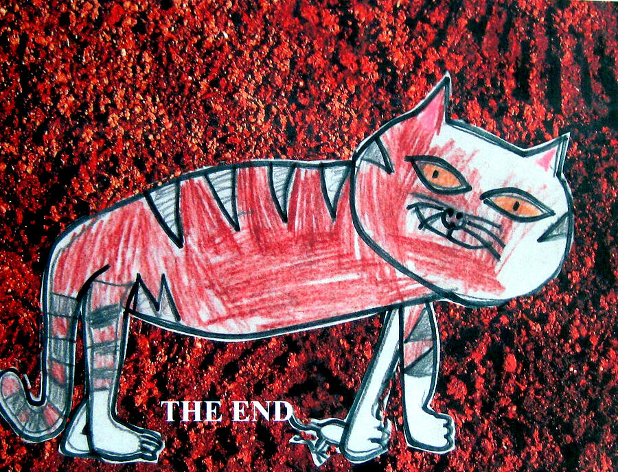 Meeow Mixed Media by Sarah Hornsby