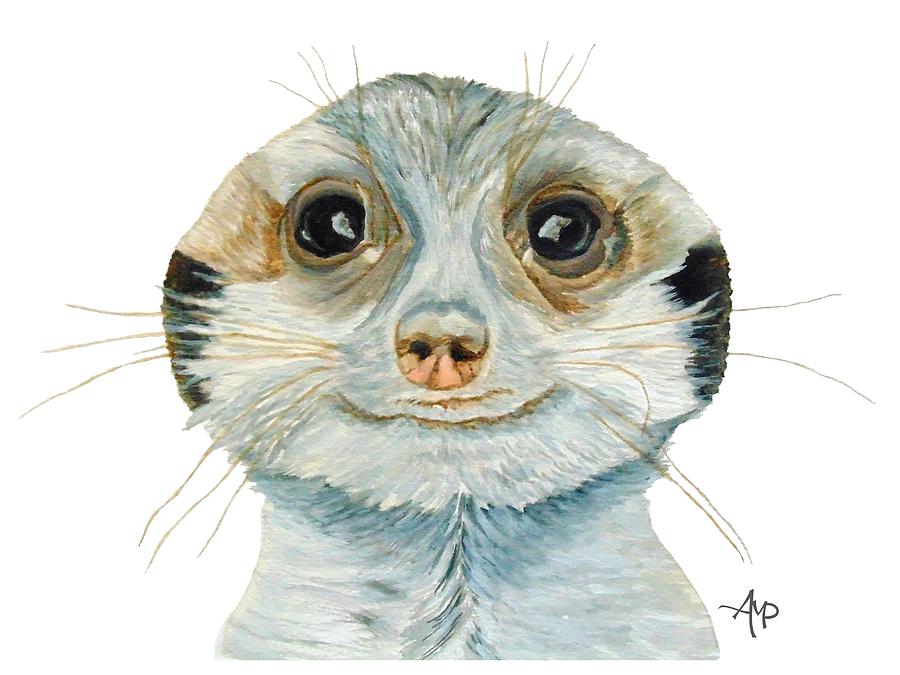 Meerkat Painting by Angeles M Pomata
