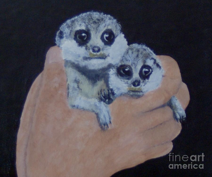 Meerkat Painting - Meerkats 2 by Martin Bond