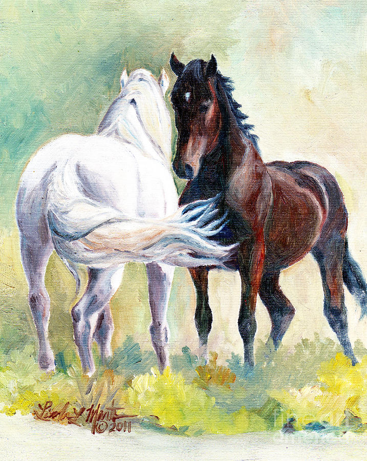 Meet and Greet Painting by Linda L Martin