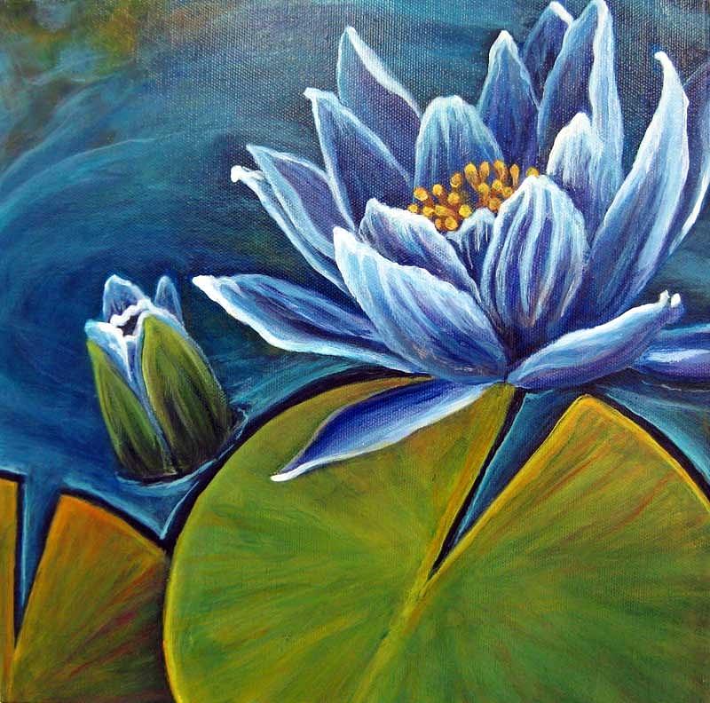 Lily Painting - Meet Me Here by Carole R Moore