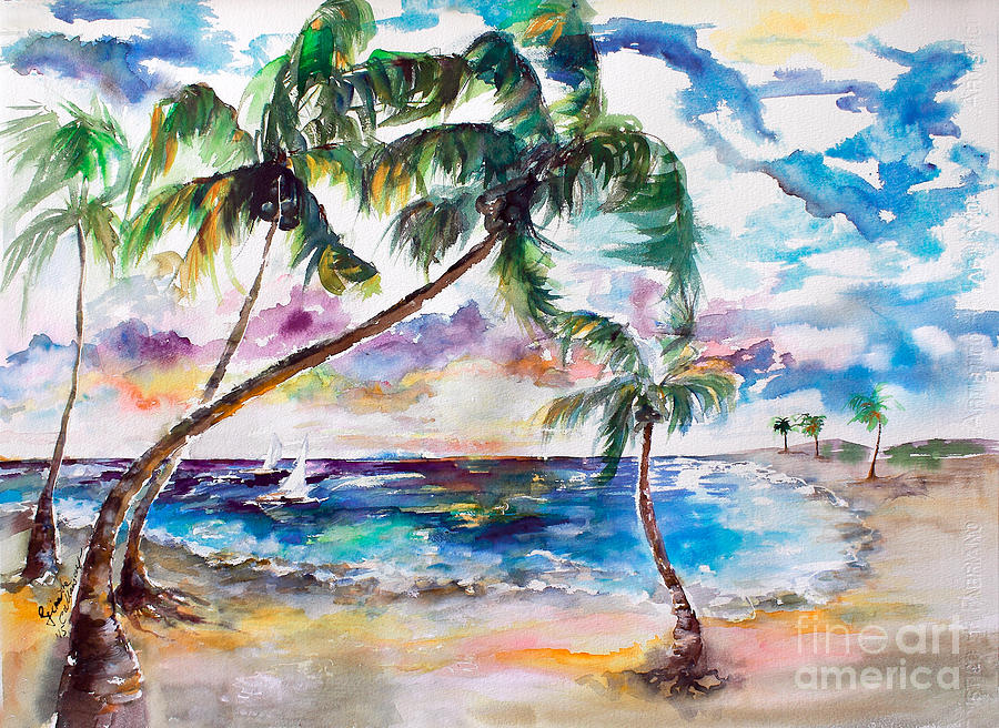 Meet Me On Bimini Island Bahamas Painting by Ginette Callaway