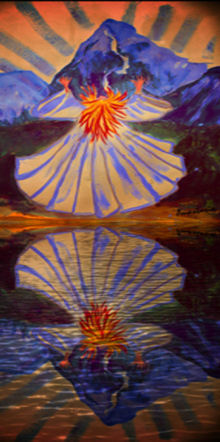 Meet Me on the Mountain Reflections II Painting by Anastasia Savage Ealy