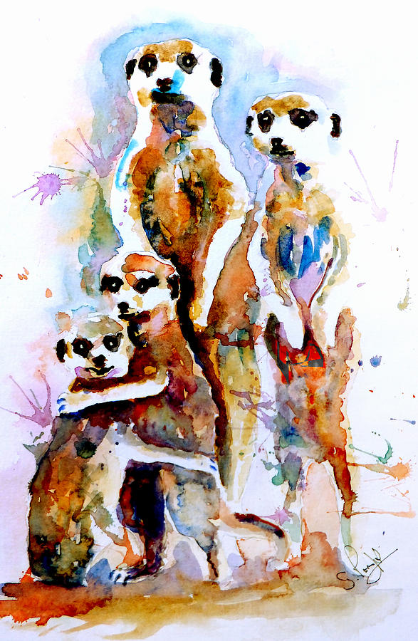 Nature Painting - Meet the family by Steven Ponsford