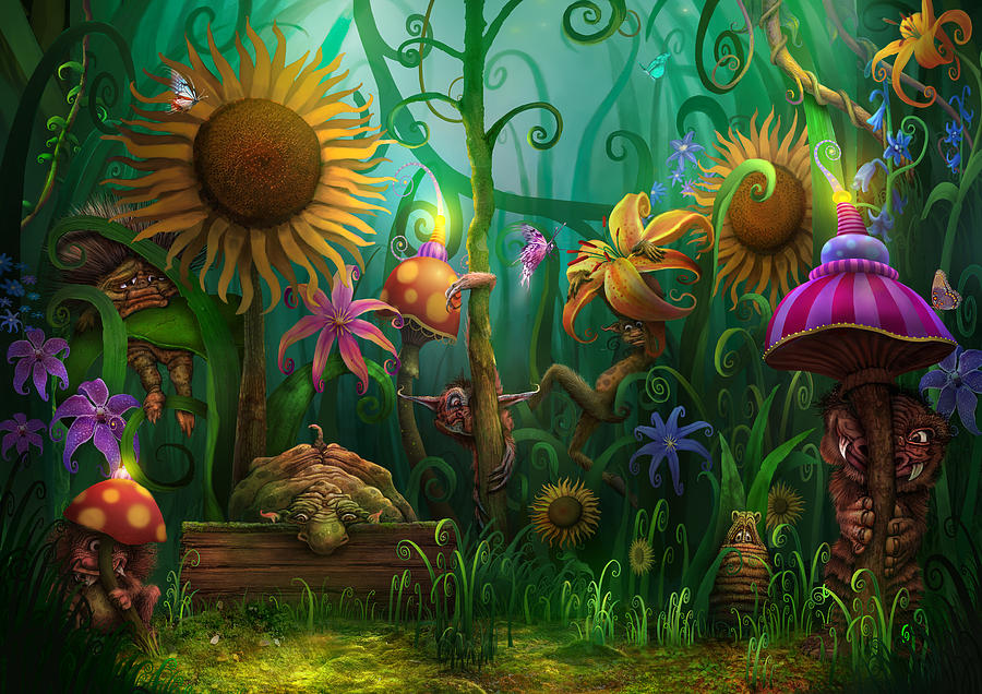 Enchanted Forest Painting - Meet The Imaginaries by Philip Straub