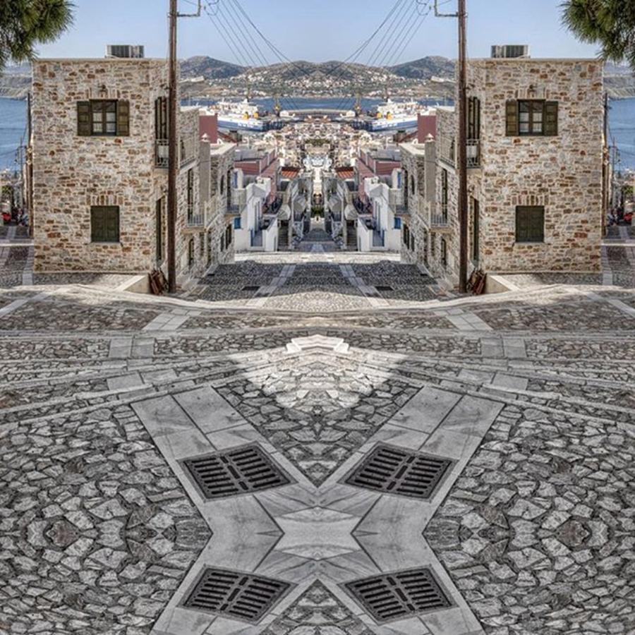 Symmetry Photograph - Meeting Point. Ano Syros. #syros #siros by Andrey Suchkov