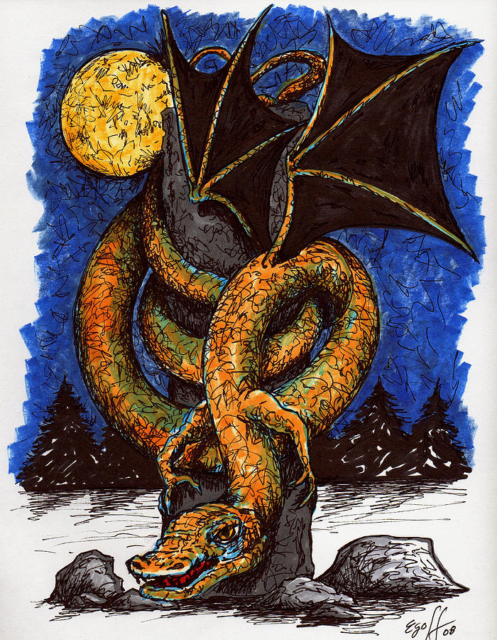 Megalith Monster Drawing by Douglas Egolf - Fine Art America