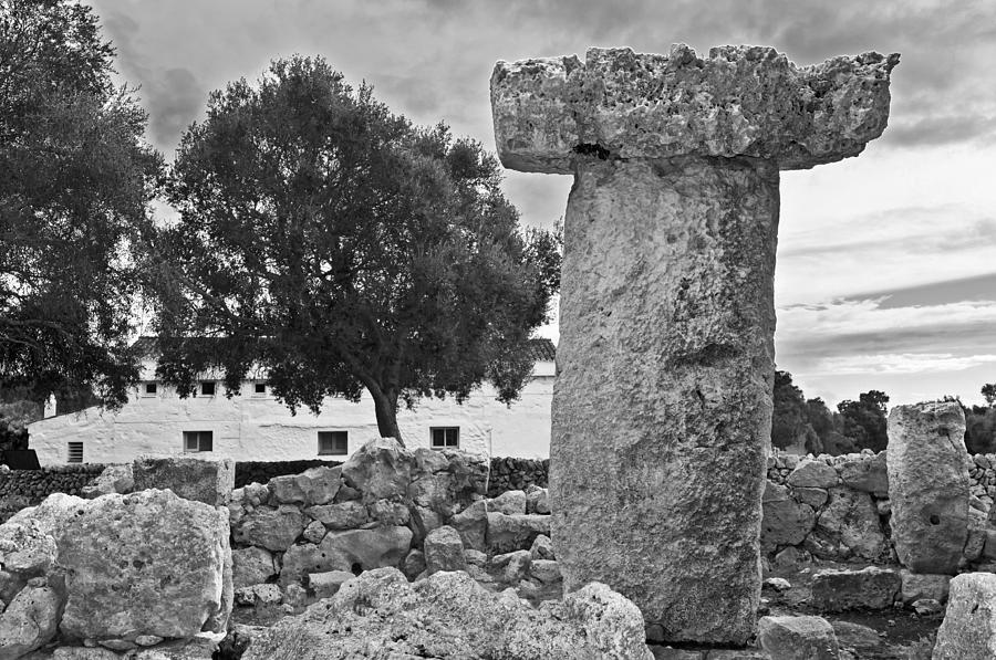 Megalithic building Taula in Binisafua Menorca Bronze age Photograph by Pedro Cardona Llambias