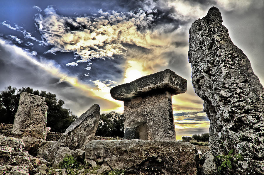 Megalithic building Taula in Trepuco Menorca Bronze age Photograph by Pedro Cardona Llambias