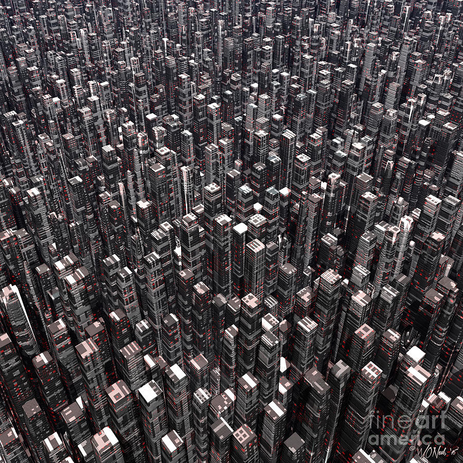 Architecture Digital Art - Megalopolis by Walter Neal