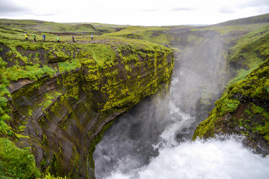 Thundering Icelandic Chasm On The Fimmvorduhals Trail Photograph by Alex Blondeau