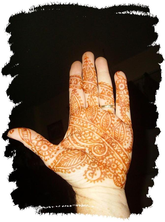 Traditional Mehndi Drawing - Mehndi by Janet Gioffre Harrington Traditional Mehndi Drawing - Mehndi by Janet Gioffre Harrington
