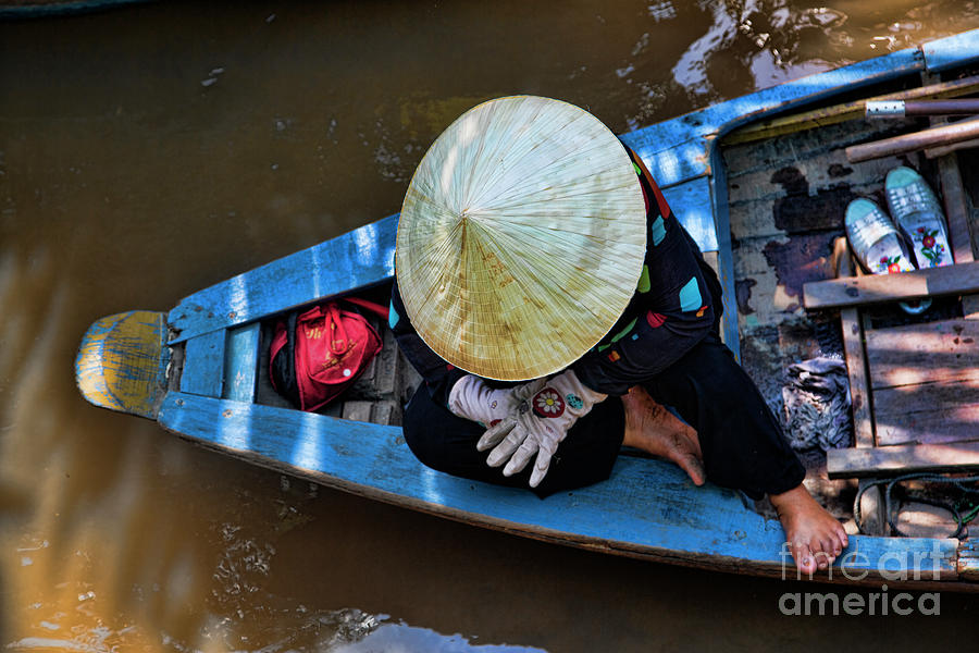 Mekong Delta Vietnamese Woman Boat Tourist  Photograph by Chuck Kuhn