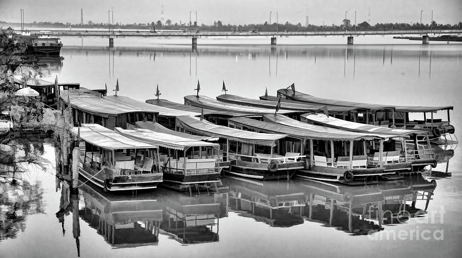 Mekong Water Taxi Retired for the Day  Photograph by Chuck Kuhn
