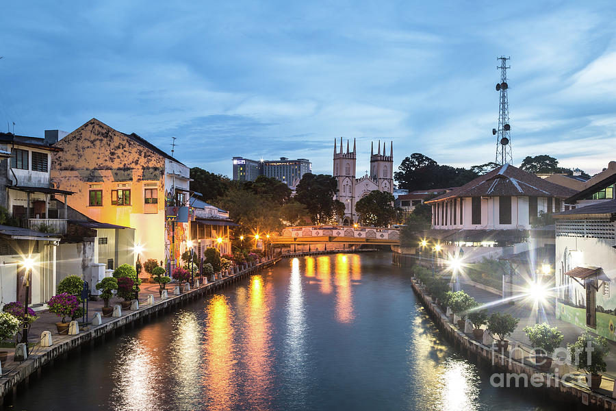 Melaka at night in Malaysia Photograph by Didier Marti