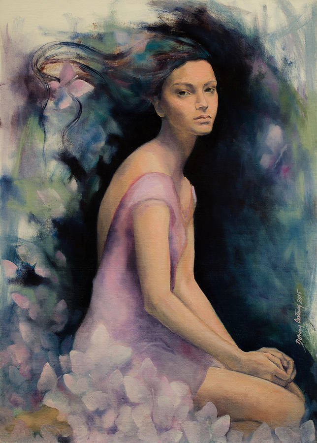 Fantasy Painting - Melancholy Butterflies by Dorina Costras