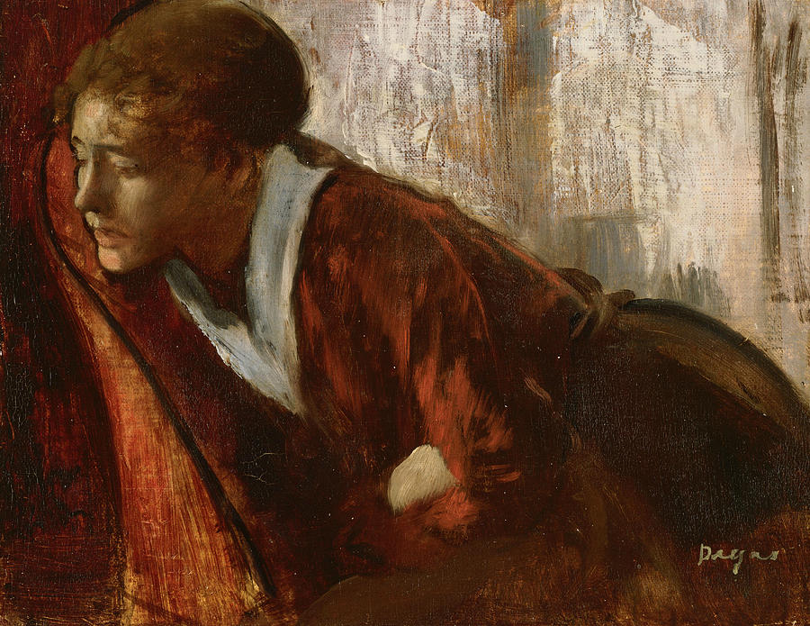 Melancholy, late 1860s.  Painting by Edgar Degas