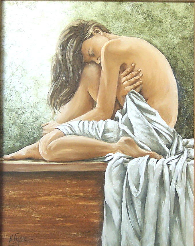 Nude Painting - Melancholy by Natalia Tejera