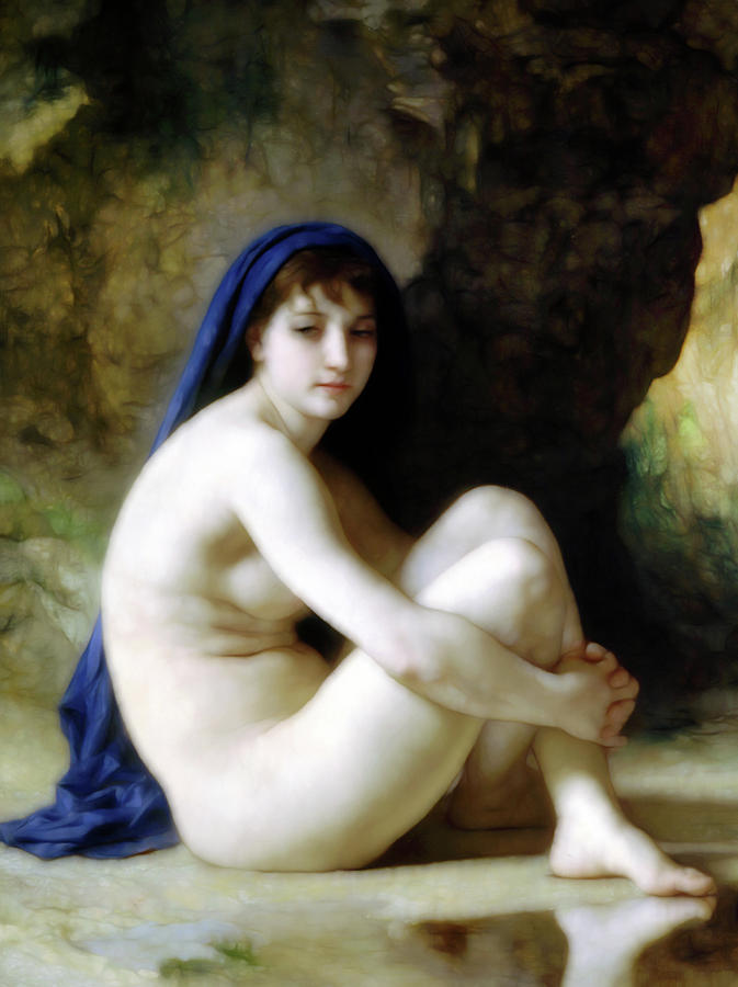 Nude Mixed Media - Melancholy Nude  by Georgiana Romanovna