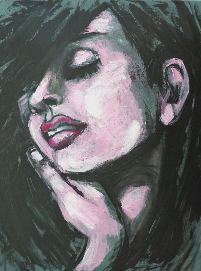Melancholy - Portrait Of A Woman Painting by Carmen Tyrrell