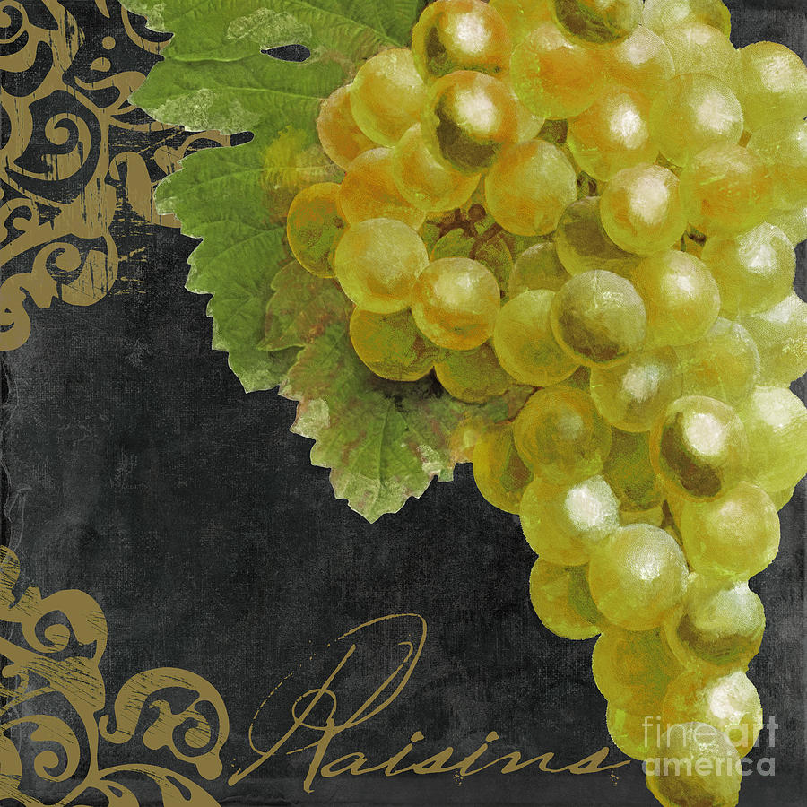 Grape Painting - Melange Green Grapes by Mindy Sommers