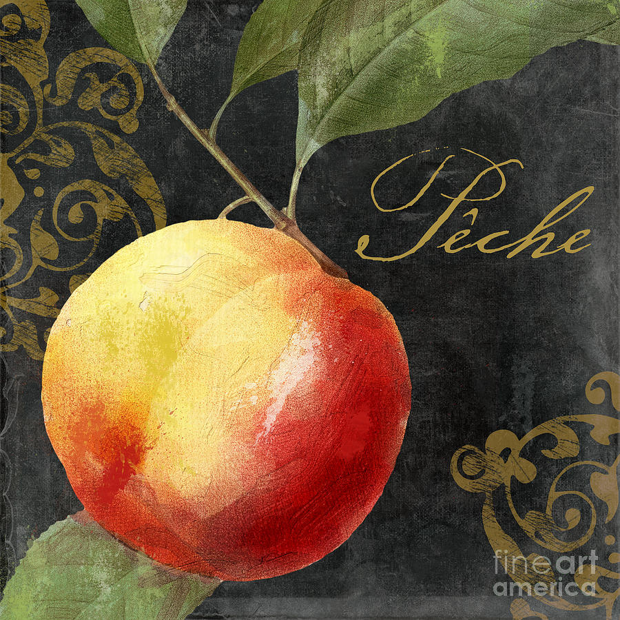 Peach Painting - Melange Peach Peche by Mindy Sommers