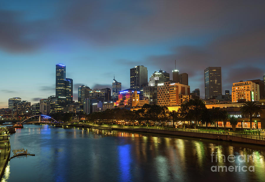 Melbourne city skyline  Photograph by Andrew Michael