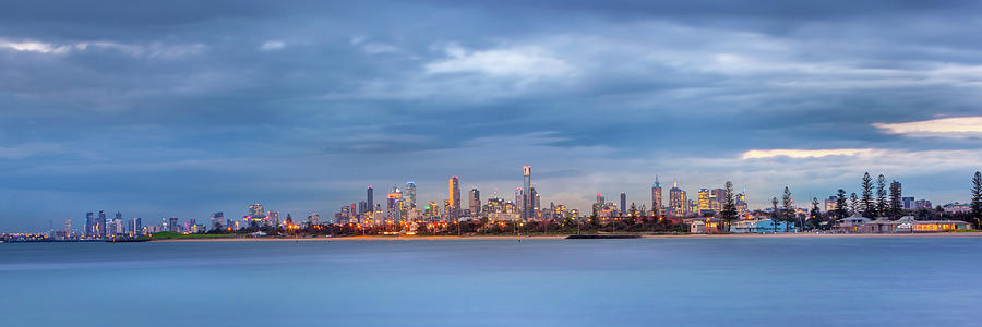 Melbourne From Elwood Boat Ramp Photograph by Michael Lees
