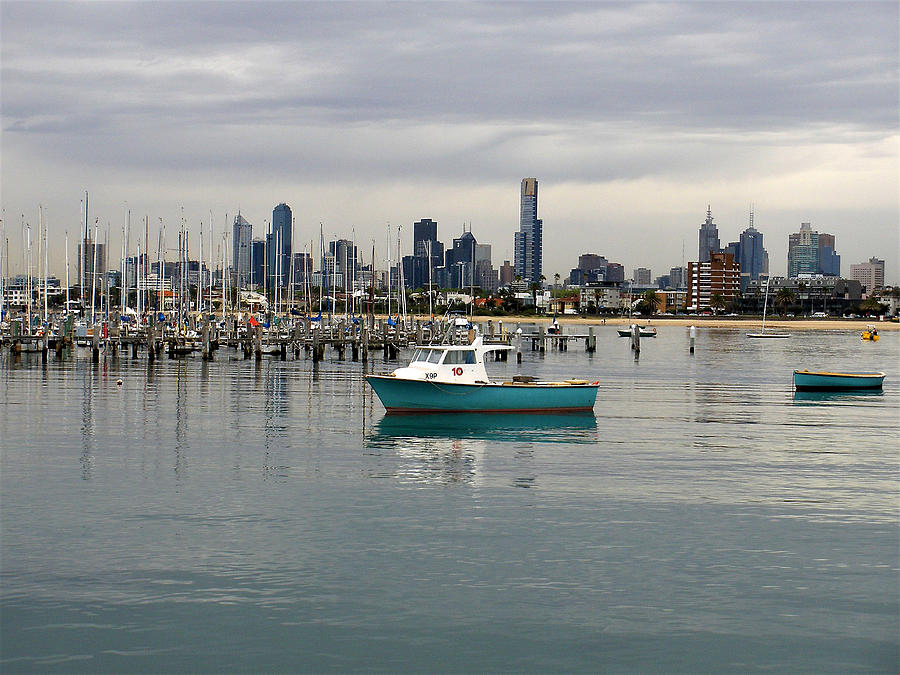 Melbourne from St Kilda Pier Photograph by Yolanda Caporn