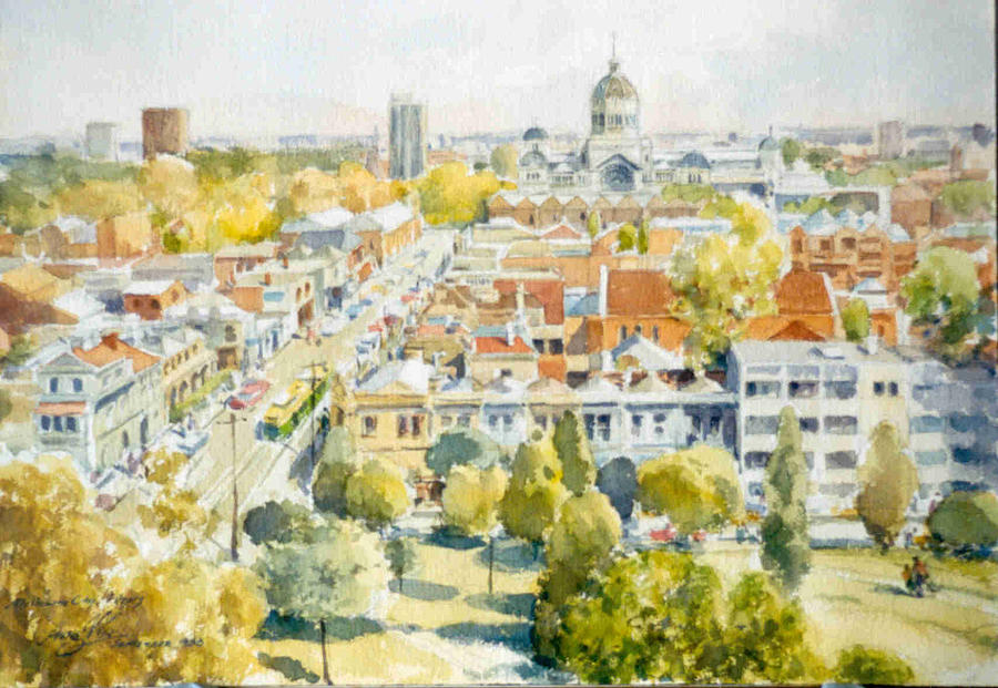 Melbourne in Spring Painting by Aung Win Fine Art America