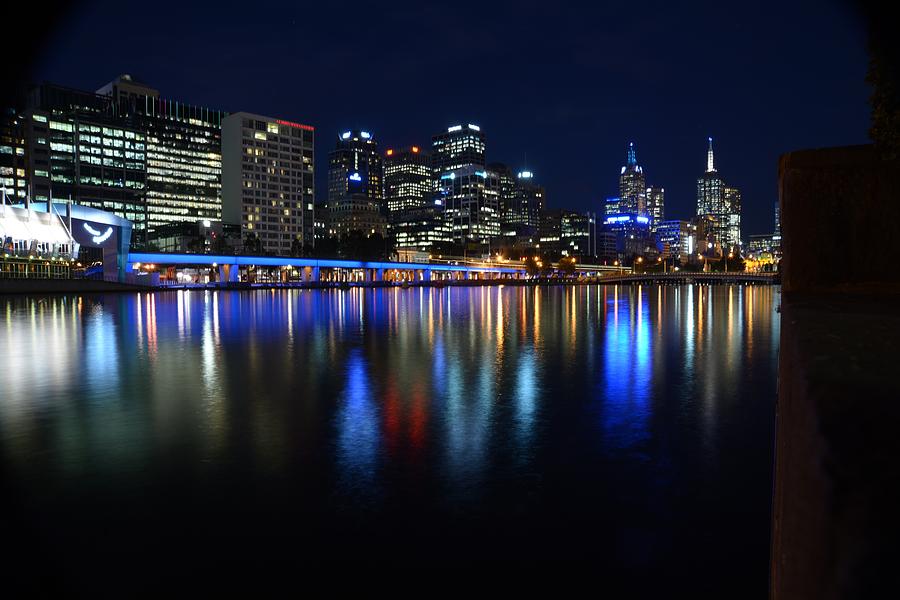 Melbourne Night scene in front of Crown Casino Photograph by Win Naing ...