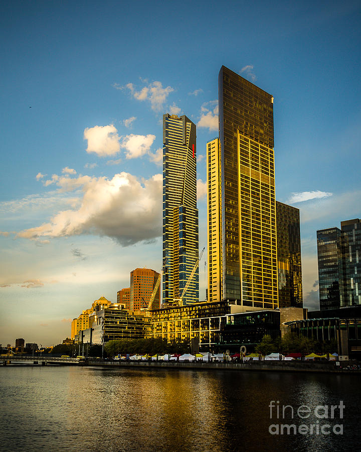 Melbourne Riverside Photograph by Perry Webster