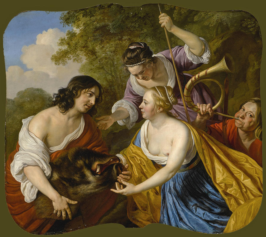 Meleager and Atalanta Painting by Jacob van Loo