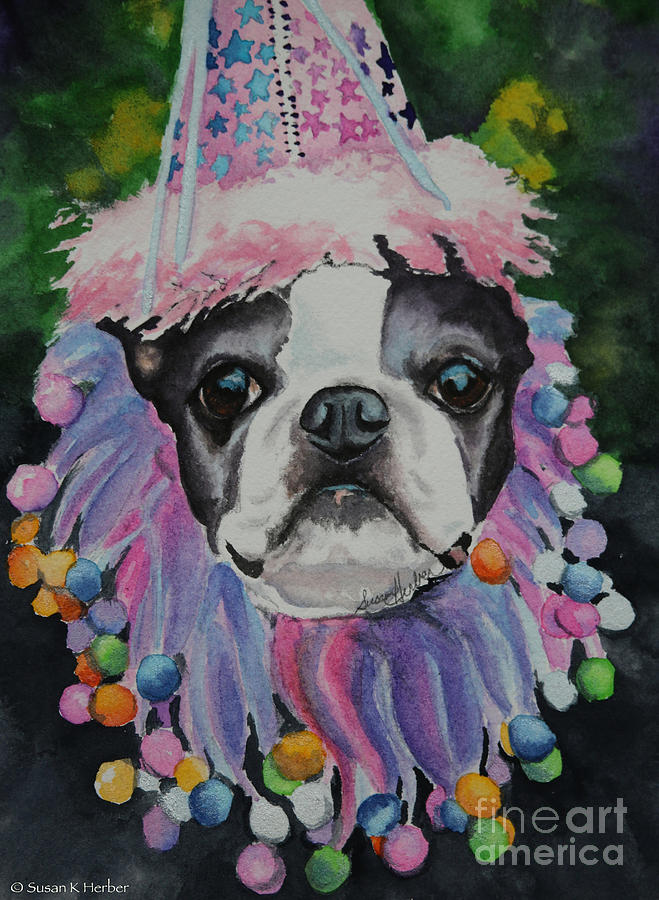 Animal Painting - Mellys Party by Susan Herber