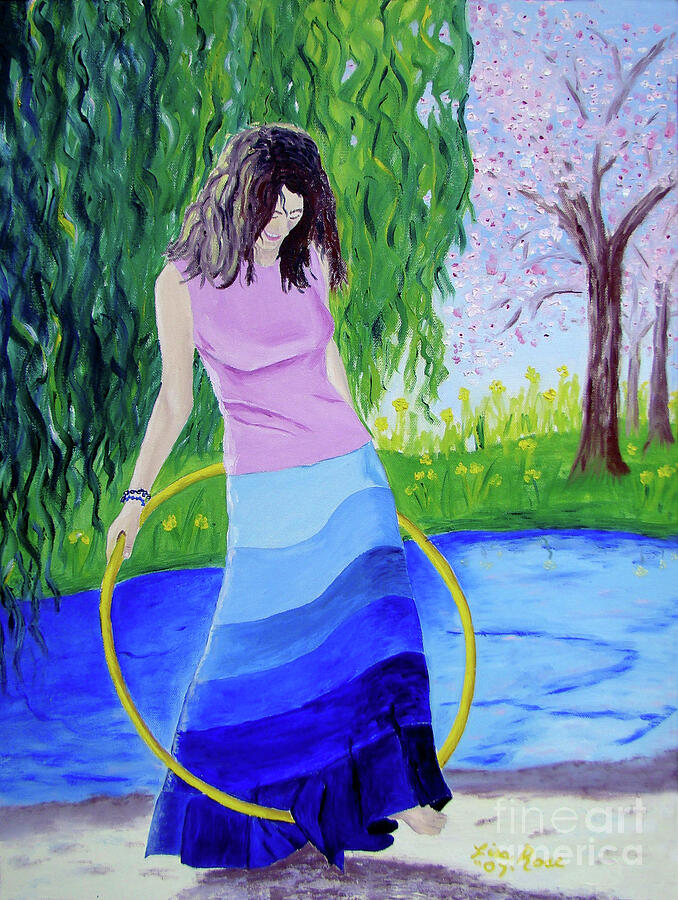 Melodys Hoop Painting by Lisa Rose Musselwhite
