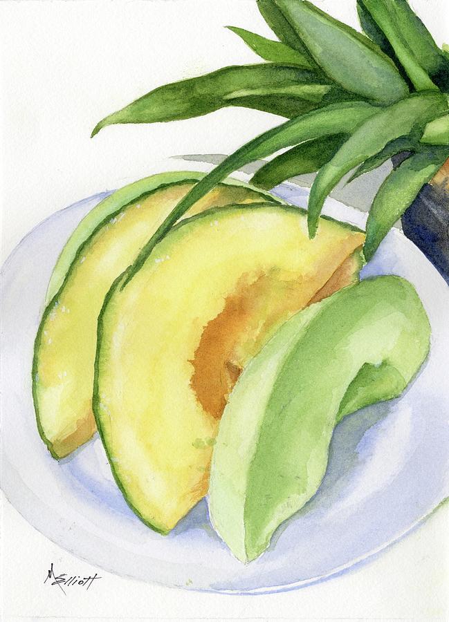 Fruit Painting - Melon Color Baby by Marsha Elliott