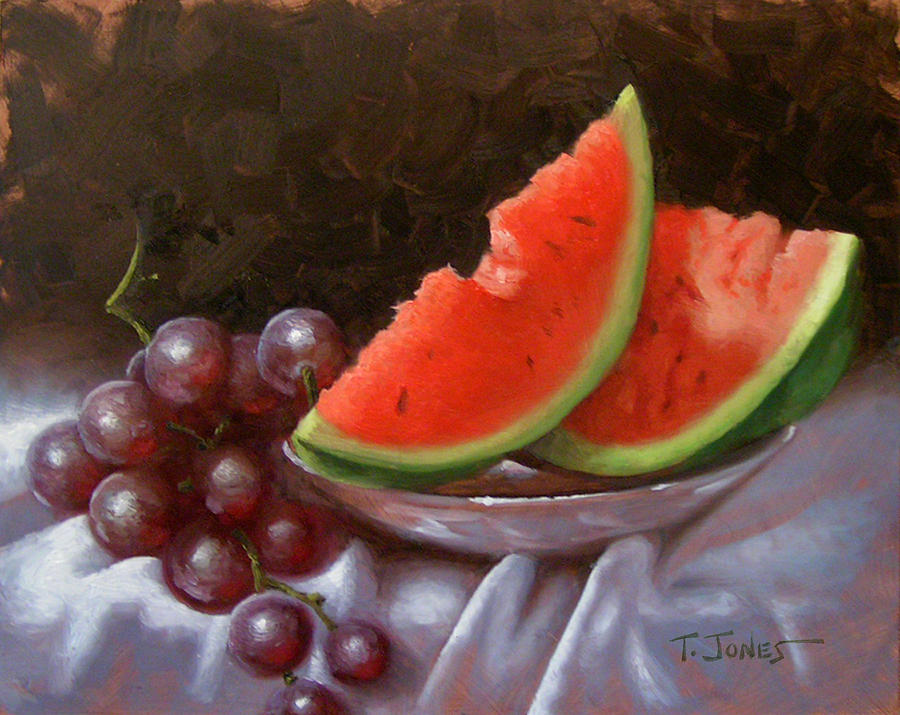 Melon Slices Painting by Timothy Jones
