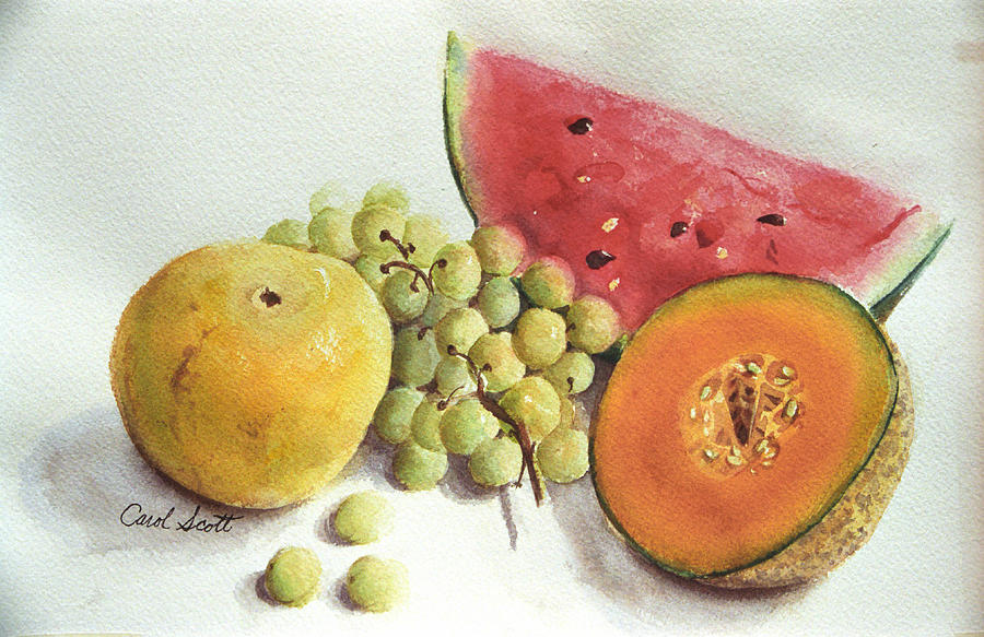 Melons Painting by Carol Scott - Fine Art America
