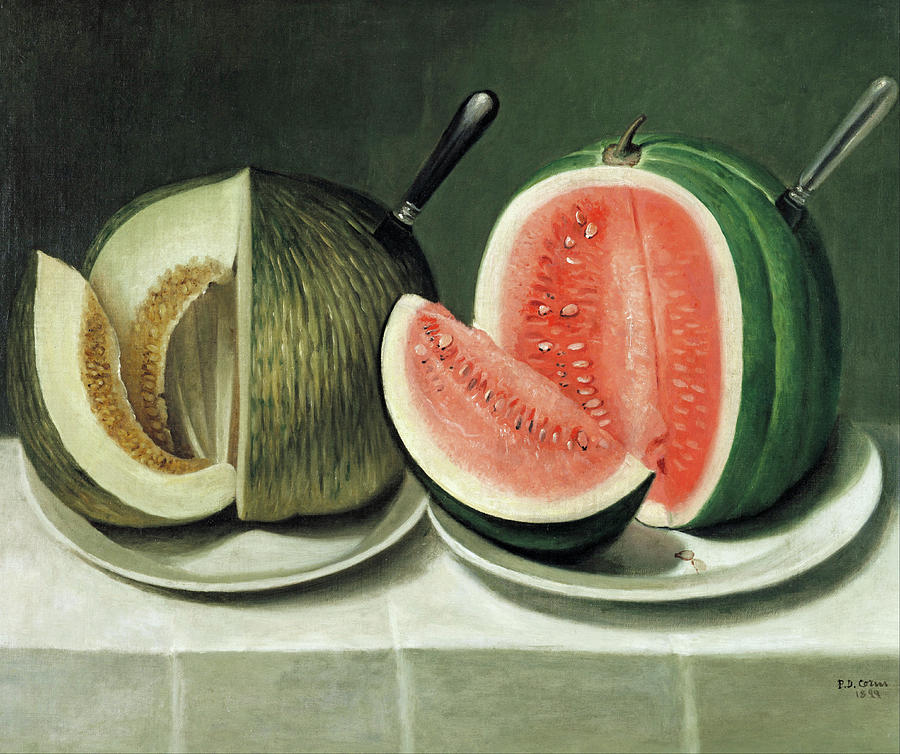 Melons Painting by Daoud Corm