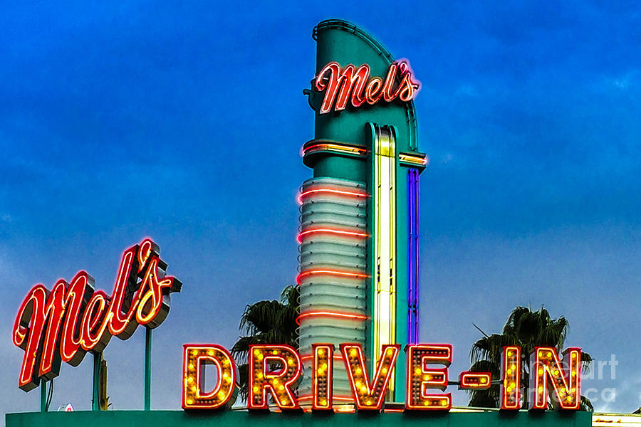 Vintage Photograph - Mels Drive In by Gary Keesler