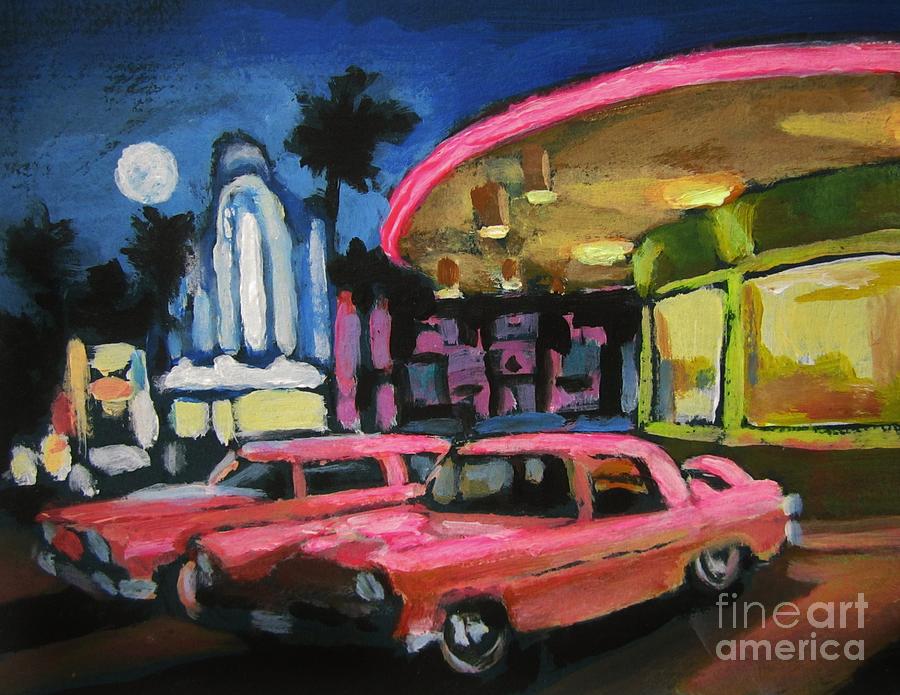 Rock And Roll Painting - Mels Drive In Two by John Malone