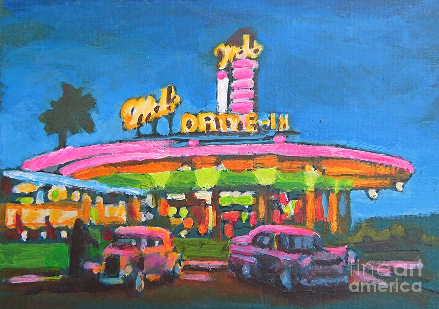 Mels Drive In Universal Studios Painting By John Malone