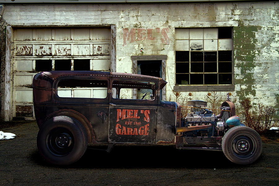 Mel's Garage And Rat Rod Photograph by Nick Gray