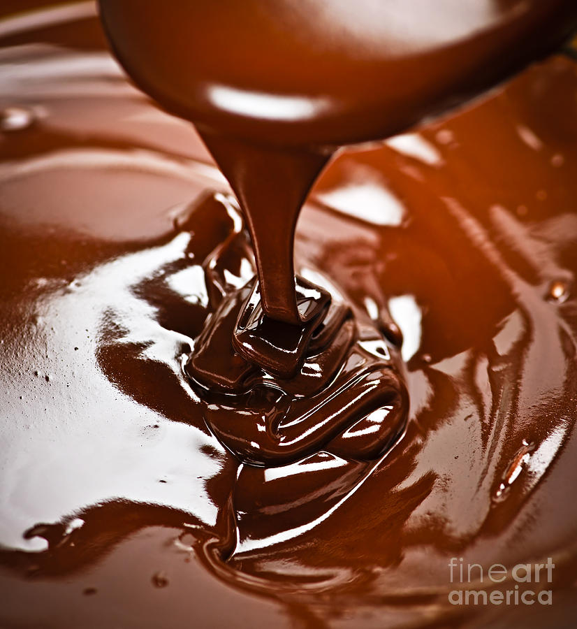 Candy Photograph - Melted chocolate and spoon 2 by Elena Elisseeva