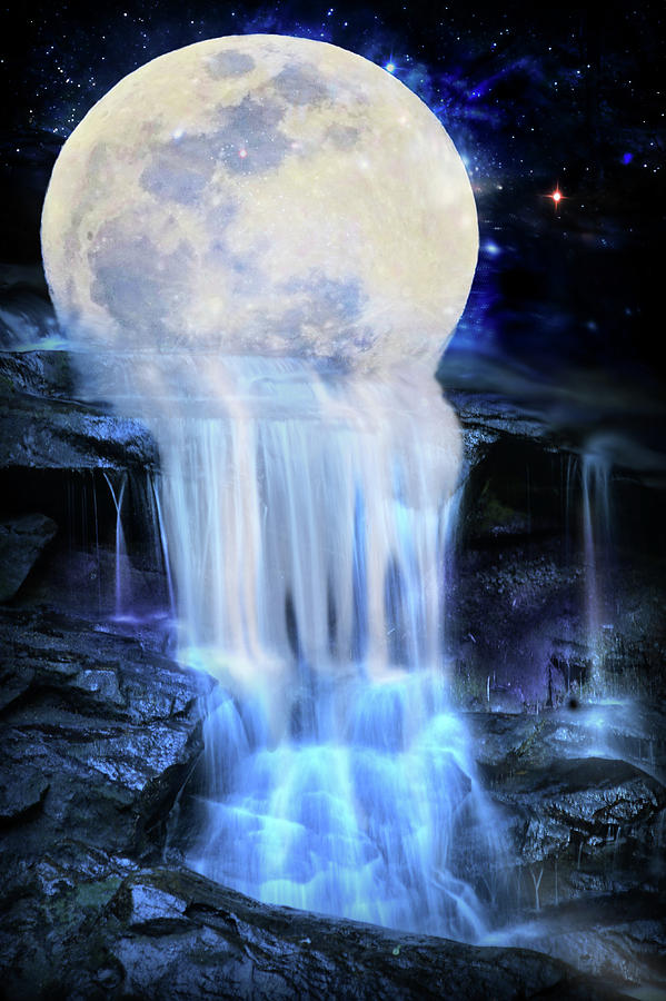 Melted moon Digital Art by Lilia D